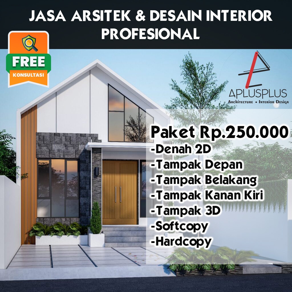JASA DESAIN ARSITEK DAN INTERIOR PROFESSIONAL  [⭐️FREE ANIMASI DAN 3D VIEW⭐️]