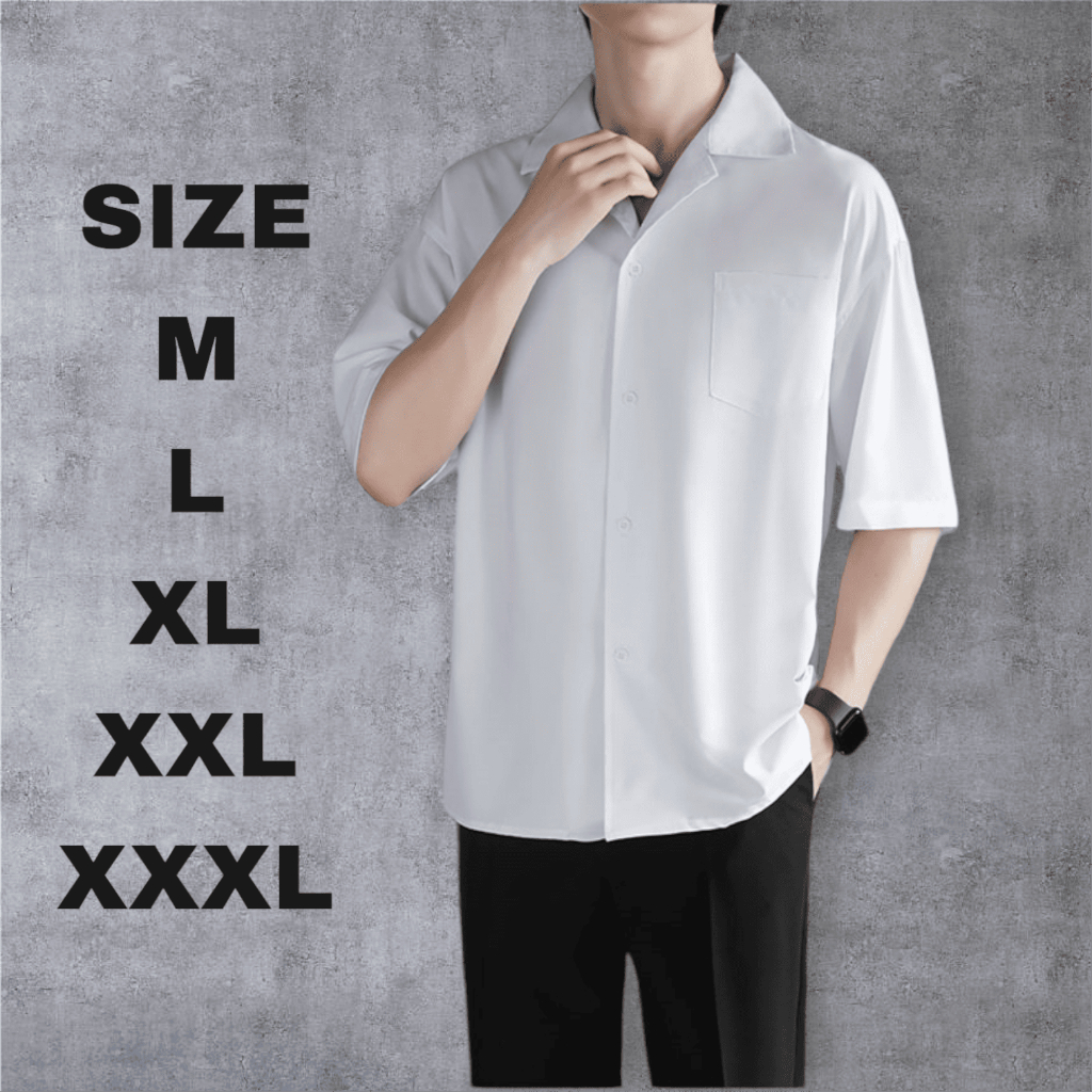 Kemeja Pria Hawai Korea Style Lengan Pendek Baju Piyama Oversize