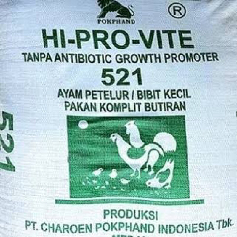 Pakan Ayam Petelur 521 Pur Ayam Petelur Hi Pro Vite 15 kg