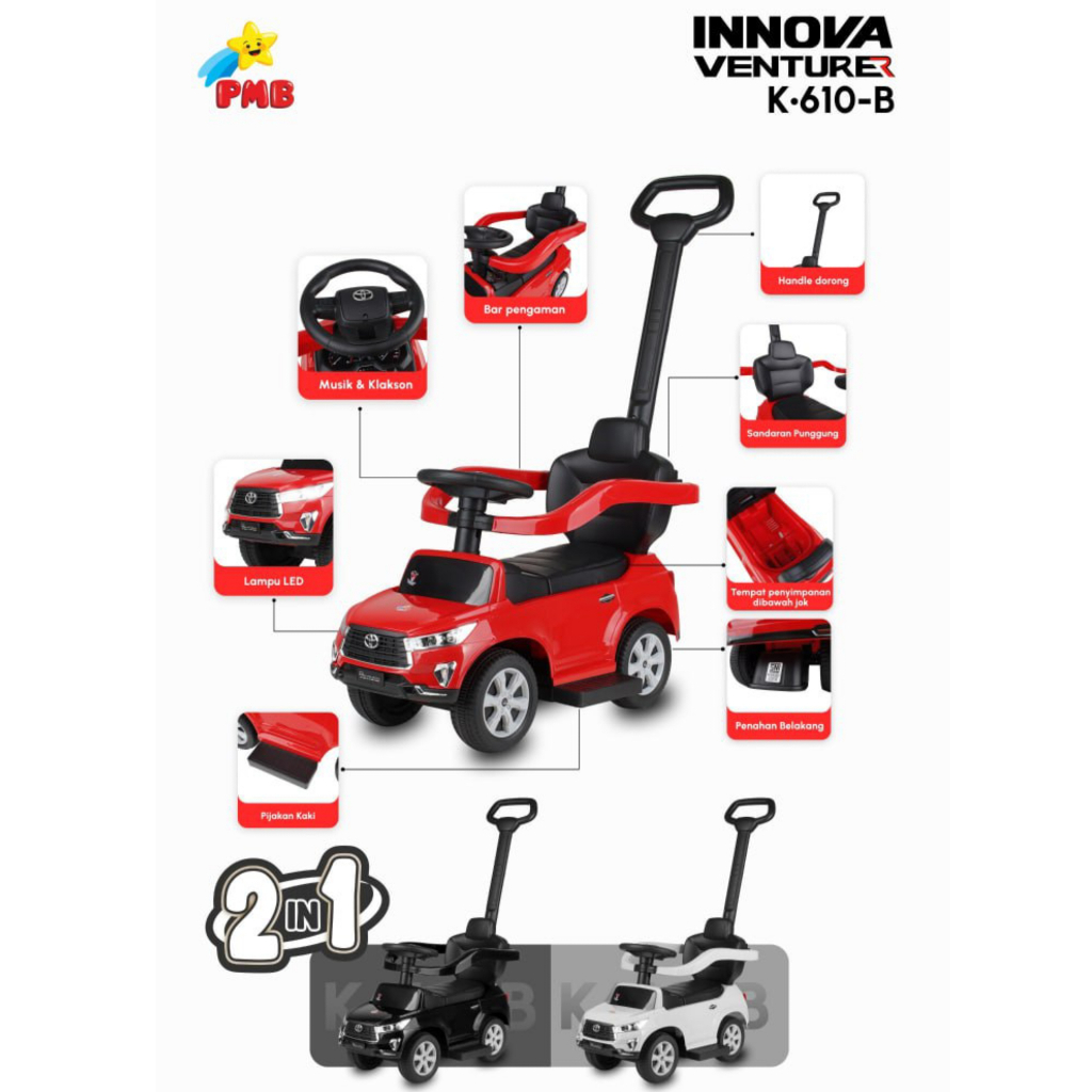 Mainan Mobil Dorong Anak PMB TOLOCAR Ride on Tolocar Series – PMB Toys