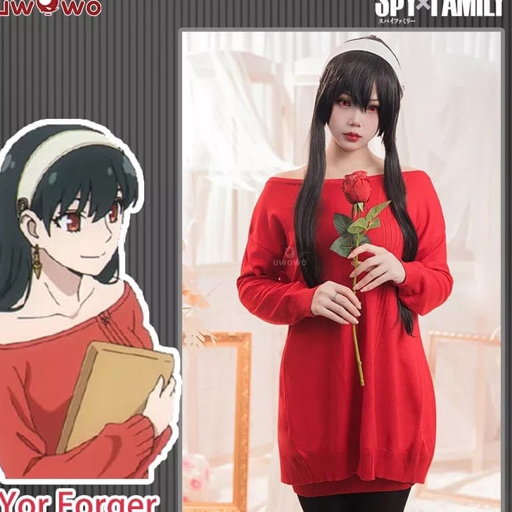 PDS BAJU COSPLAY CARDIGAN YOR FORGER SPYXFAMILY RED