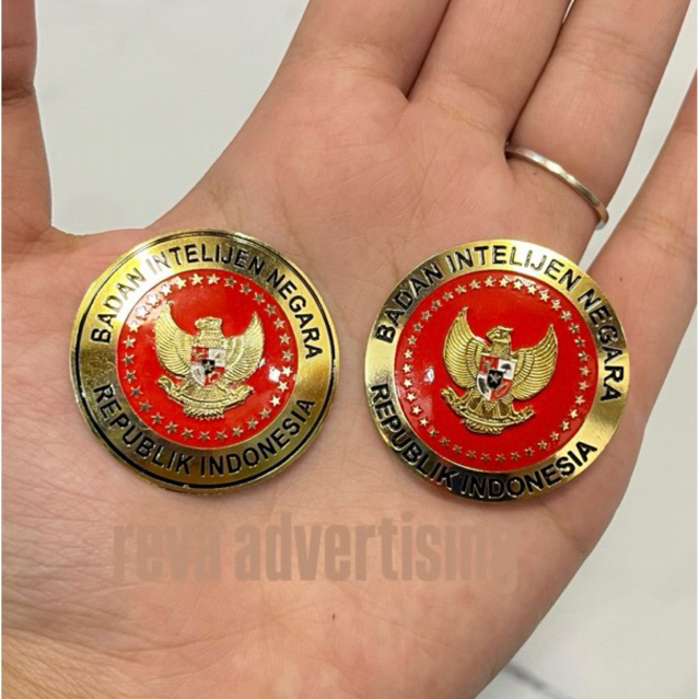 Pin Dada BIN Merah Magnet Badan Intelijen Negara