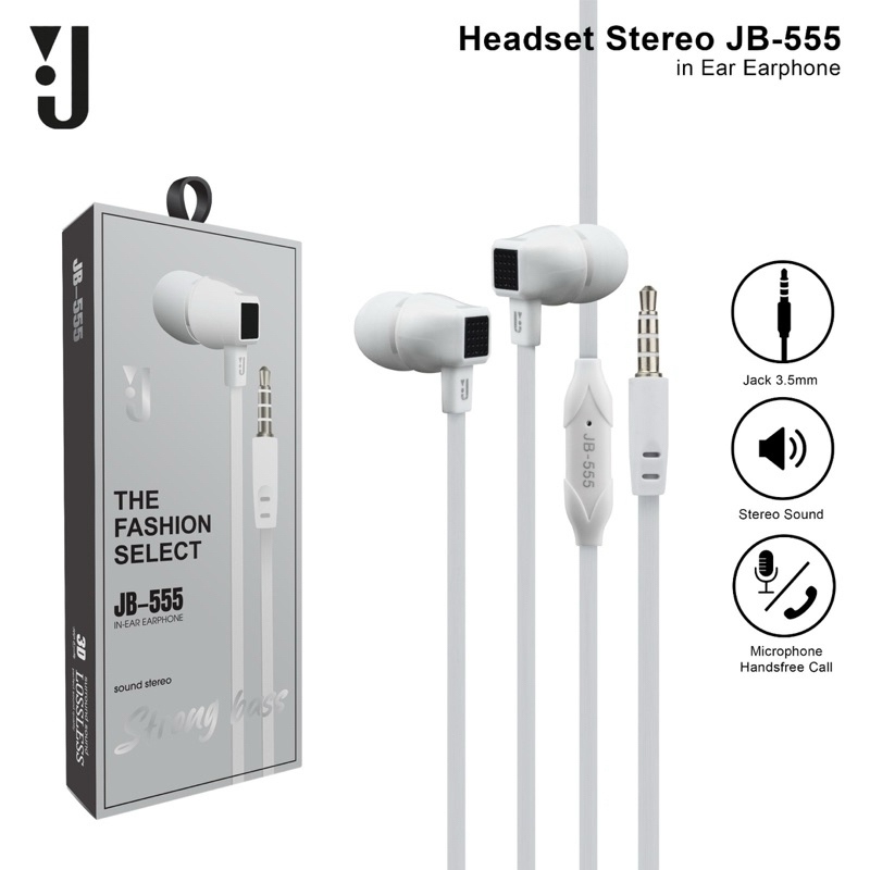 JBL HEADSET HANDSFREE BRAND MODEL KABEL GEPENG JB550-JB555