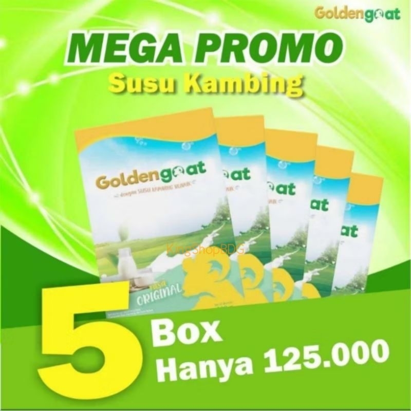 

Golden Goat 5 Box Susu Kambing Etawa 100% Murni | Susu Kambing Untuk Kecerdasan Dan Kesehatan Anak