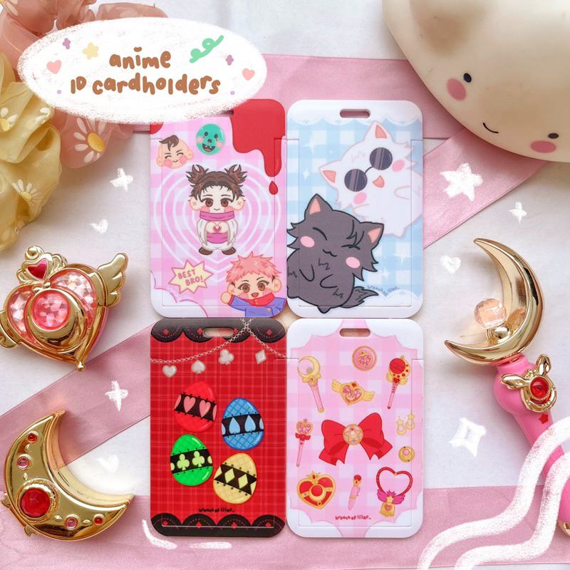 

shugo chara, sailor moon, satosugu cat, choso yuuji ID cardholder & lanyard jjk cahol // breath of lilac