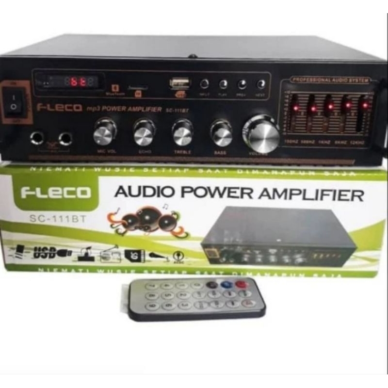 power amplifier FLECO SC-111BT ampli bluetooth STEREO KARAOKE