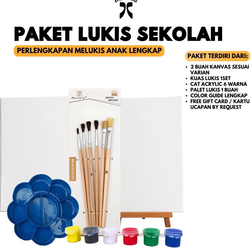 

Penawaran Terpopuler Paket Lukis Sekolah Kanvas Lukis 3x3 Palet Kuas BRUSH Cat Acrylic Akrilik Easel perlengkepan melukis anak lengkap canvas satu set alat menggambar