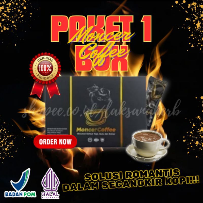 

TERLARIS!!! Monceer Coffe Original Paket 1 Box Isi 8 Sachet Asli BPOM