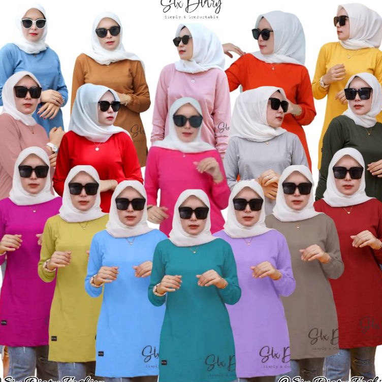 ART F3Z5 TUNIK TERBARU  FASHION WANITA KEKINIAN  TUNIK POLOS ORIGINAL SIX DIARY  ATASAN WANITA ZOLAQ