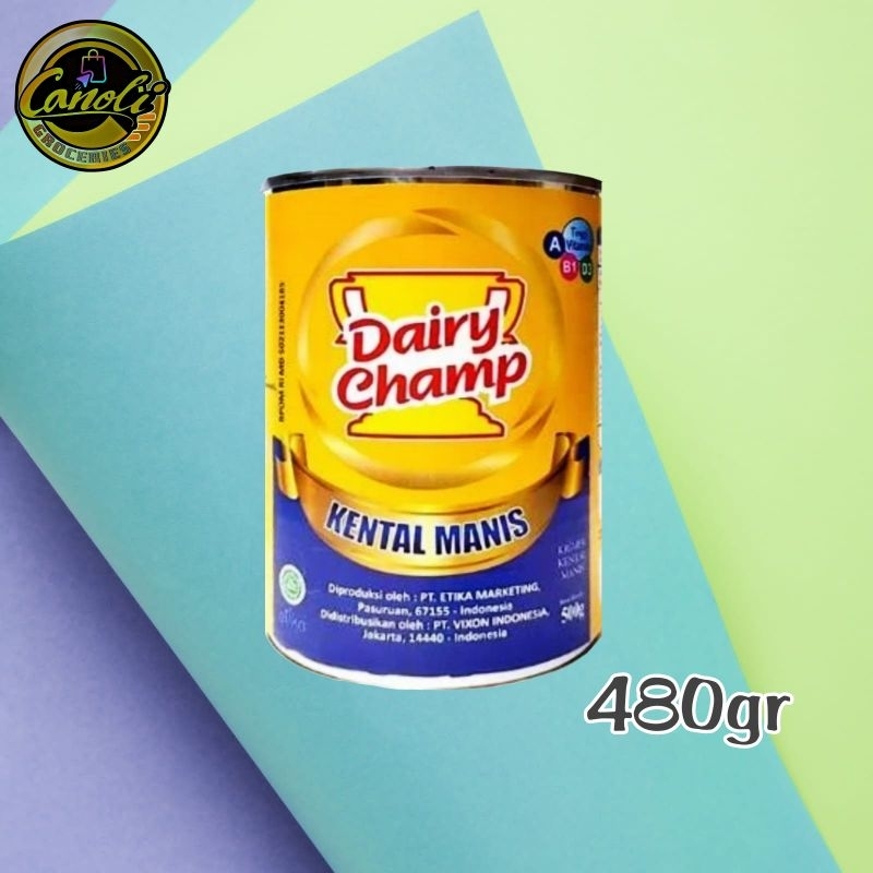 

Susu Kental Manis DAIRY CHAMP 480gr / Krimer DAIRYCHAMP Kaleng 480 gr