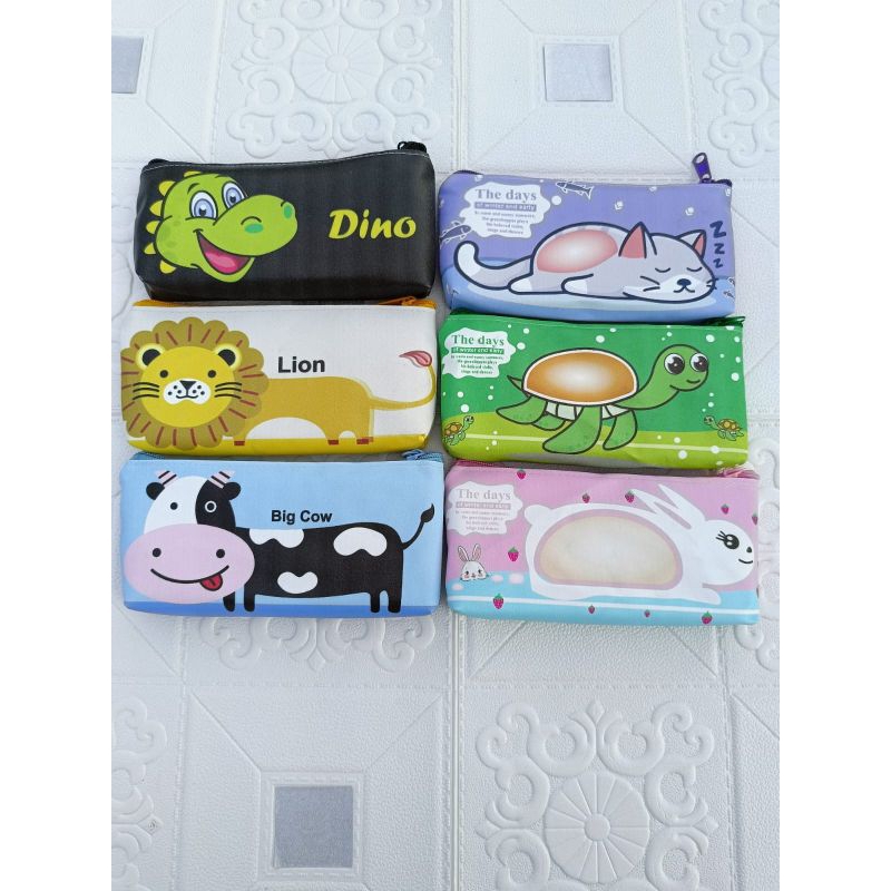 

kotak Pensil Tempat Pensil Medium Motif Animal Lucu Terbaru