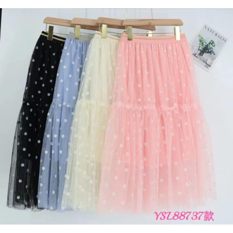 rok tutu bordir bunga bkk