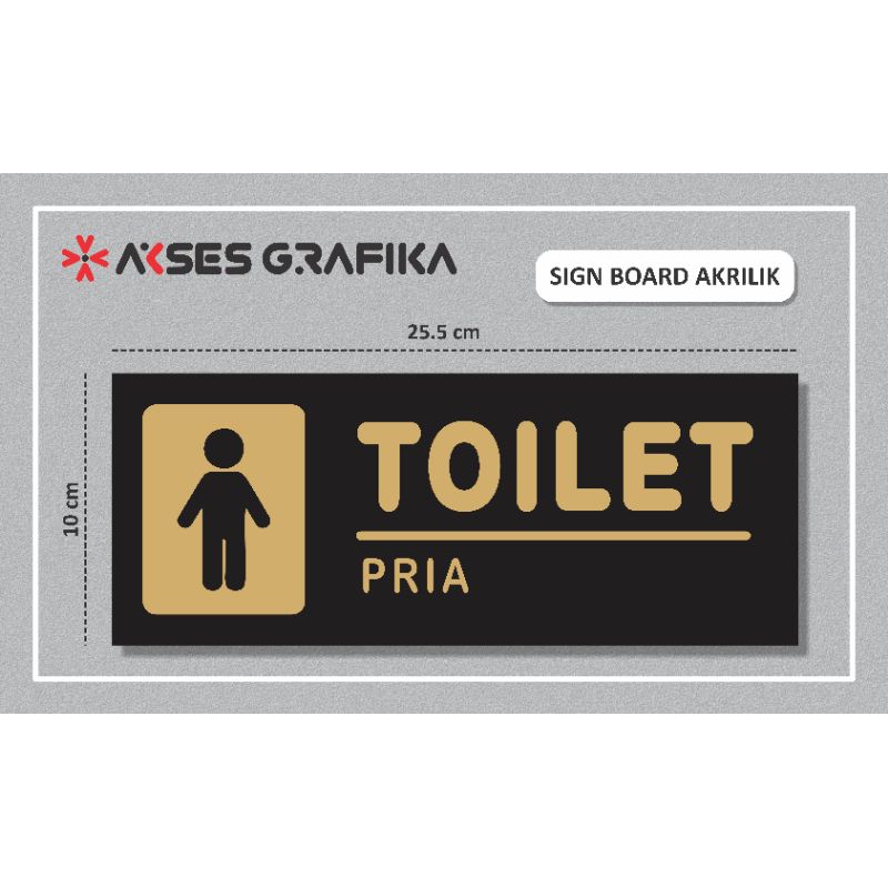 

Akrilik Sign Board Toilet Pria dan Wanita/Signage Penunjuk Arah Toilet
