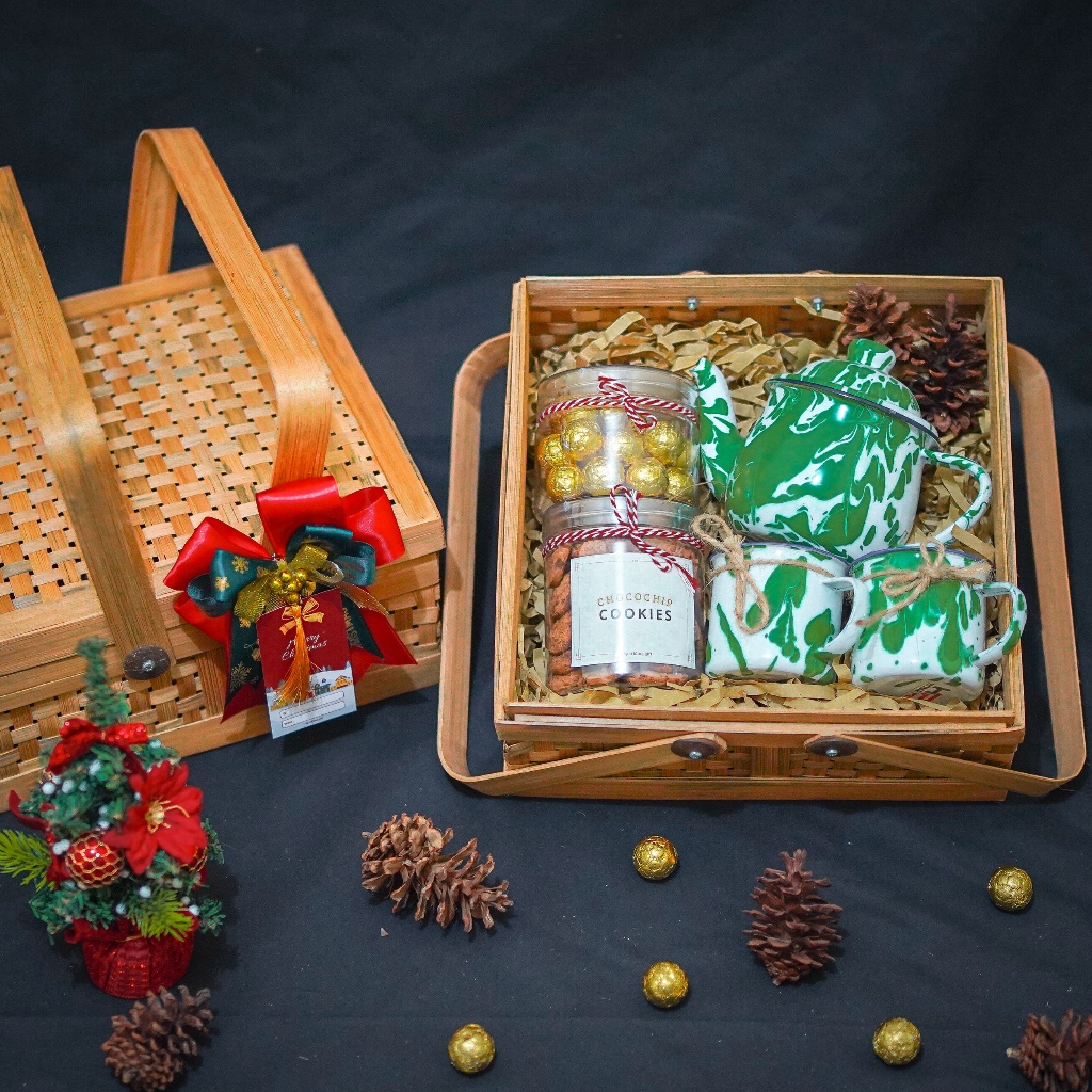 

JASMINE Hampers Merry Chrismas Mewah / Parsel Natal aestetic/ Chrismas Gift Box Premium / Hadiah Xmas cookies / Parcel Natal Keranjang Unik
