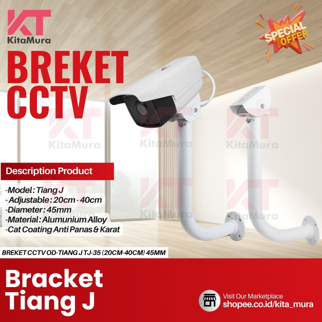 Bracket Pole Dinding CCTV Outdoor /Bracket CCTV Outdoor Tiang J