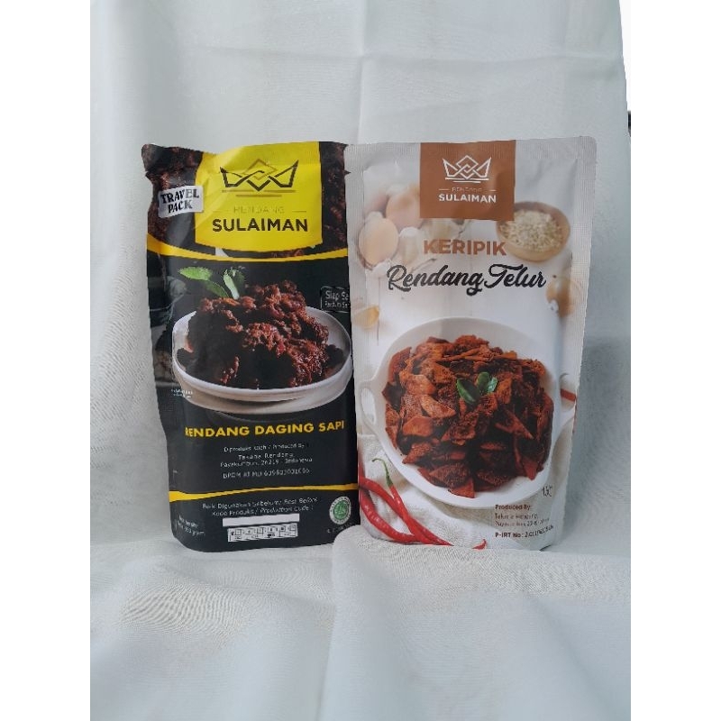 

Rendang Daging Sapi Iris Travel Pack 250gr + Keripik Rendang Telur 150gr