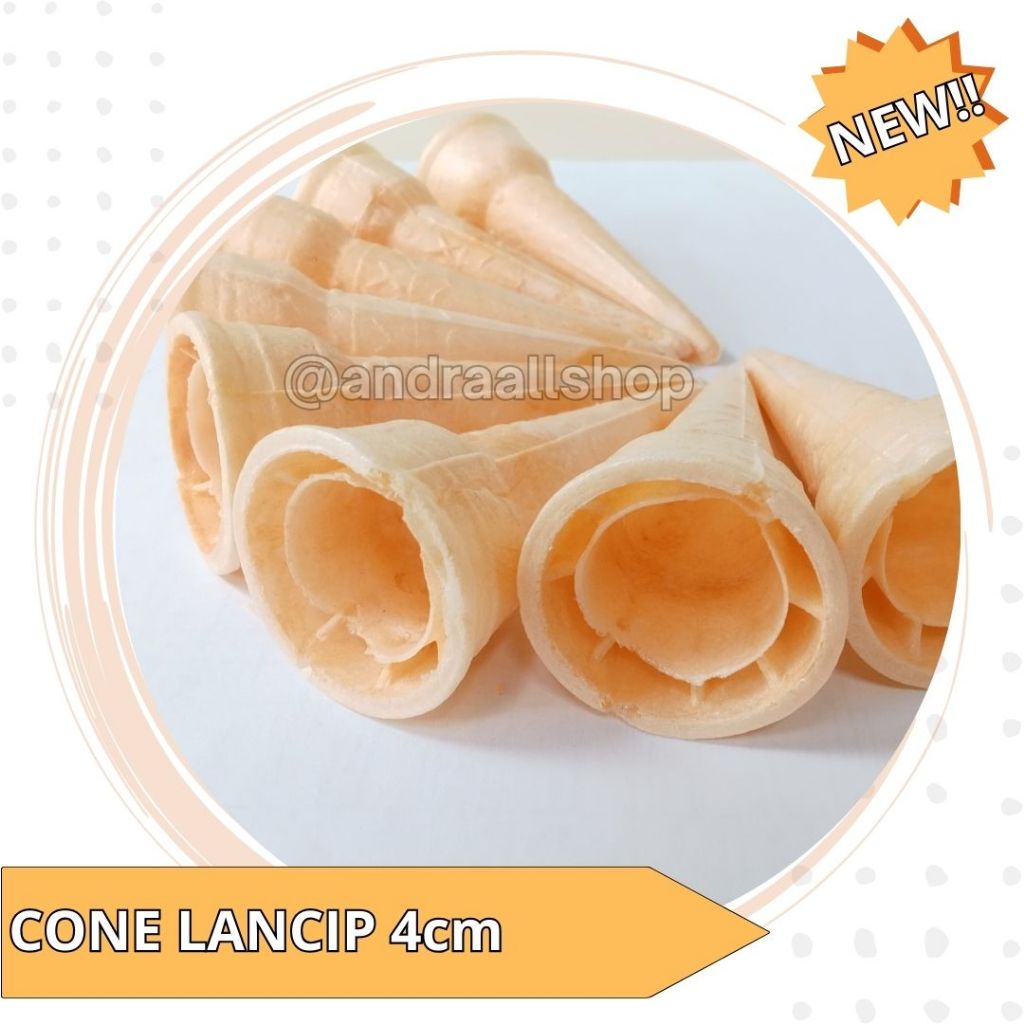

CONE ESKRIM LANCIP DIAMETER 4CM ISI 400PCS REAL PICTURE