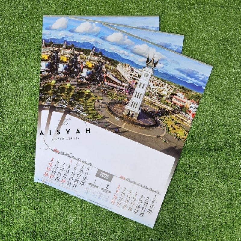 

kalender tahun 2025 AO 07 pariwisata indonesia 6 lembar 2 bulanan ukuran 38x54cm(terima castume cetak merek)