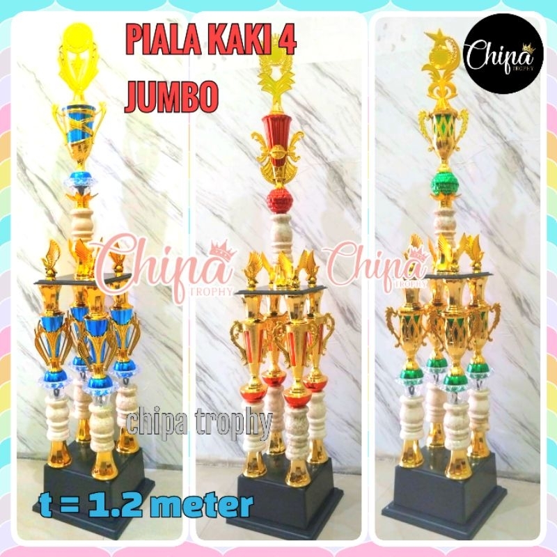 PIALA KAKI 4 MARMER JUMBO / TROPHY TINGGI 1 METER