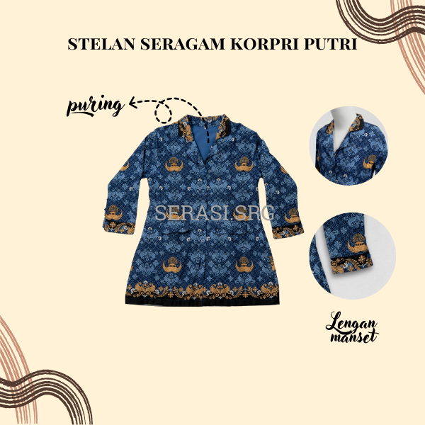SERAGAM KORPRI PUTRI|SERAGAM KORPRI PURING|SERAGAM KORPRI CEWE|SERAGAM KORPRI FURING|KORPRI PREMIUM|