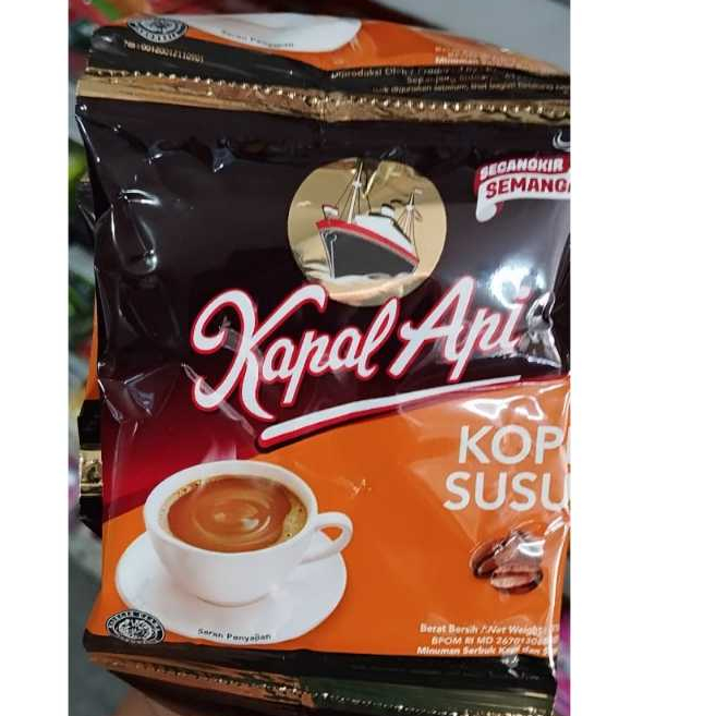 

Kopi Kapal Api Susu Sachet 1 Renceng isi 10 Sachet 31gr Nikmat