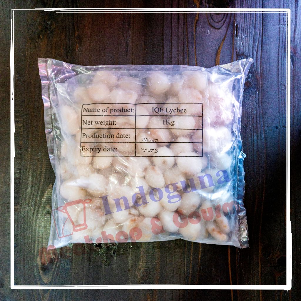 

IQF Frozen Peeled Lychee Buah Leci Beku Kupas 1Kg