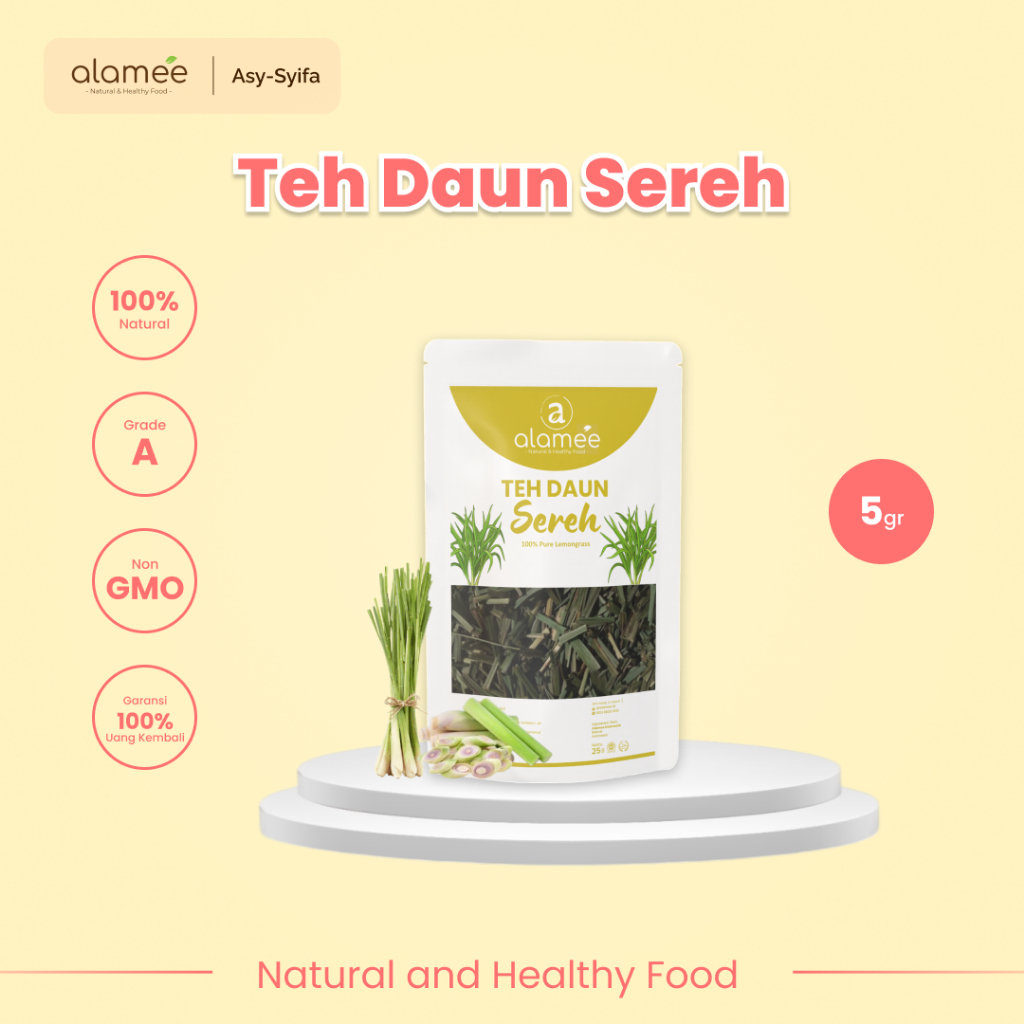 

ALAMEE Lemongrass Leaf Tea Teh Daun Sereh Organik Herbal OrganicKering Dried 5gr