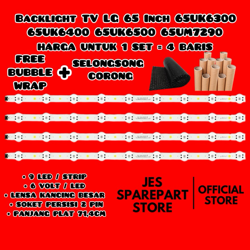 Backlight TV LG 65 Inch 65UK6300 65UK6400 65UK6500