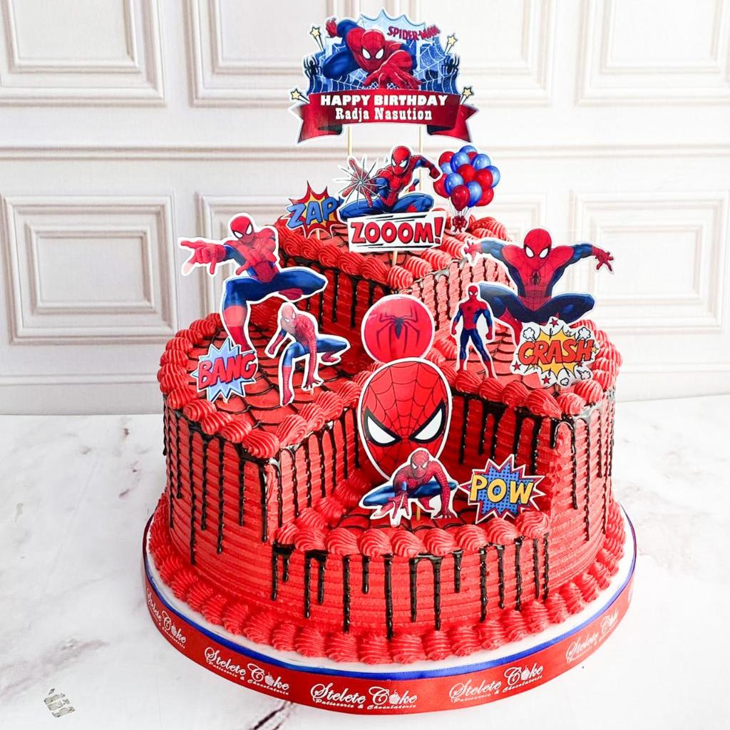 

Kue Ulang Tahun/Birthday Cake/Kue Ultah Tema Spiderman/Kue Birthday jakarta/Spiderman Topper