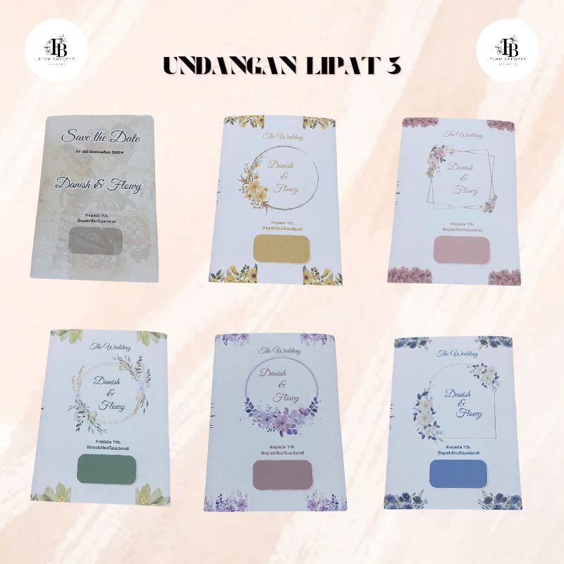 UNDANGAN LIPAT 3 PERNIKAHAN WEDDING KHITAN SUNATAN UNDUH MANTU