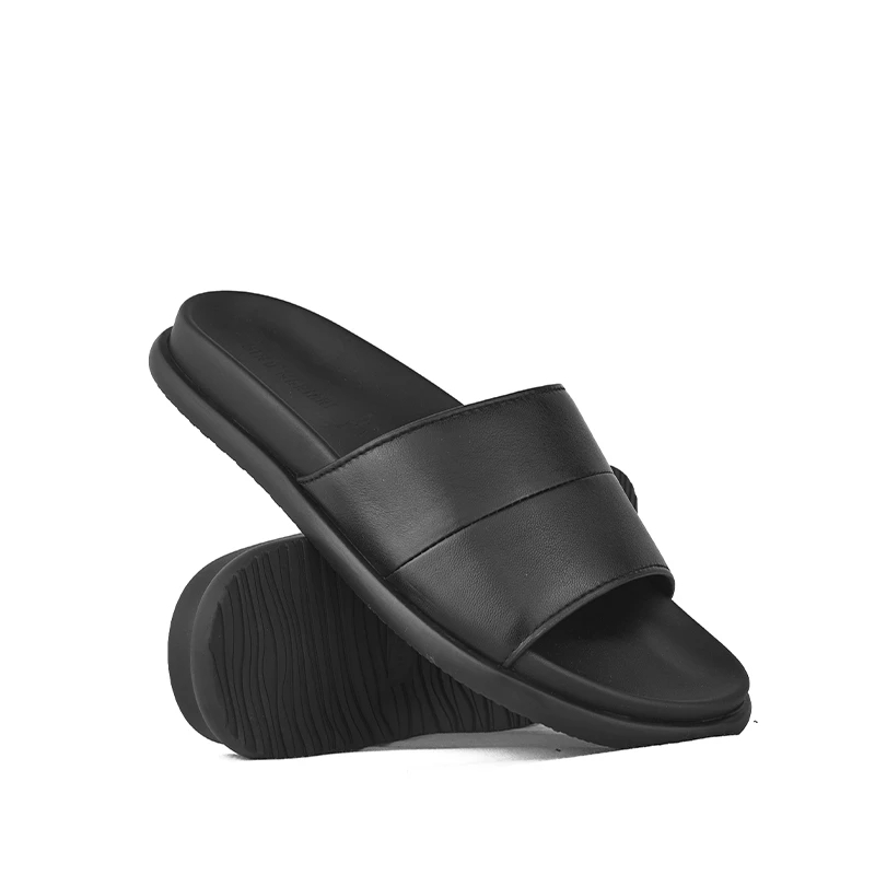 Gino Mariani Hendrix Black Sandal Pria