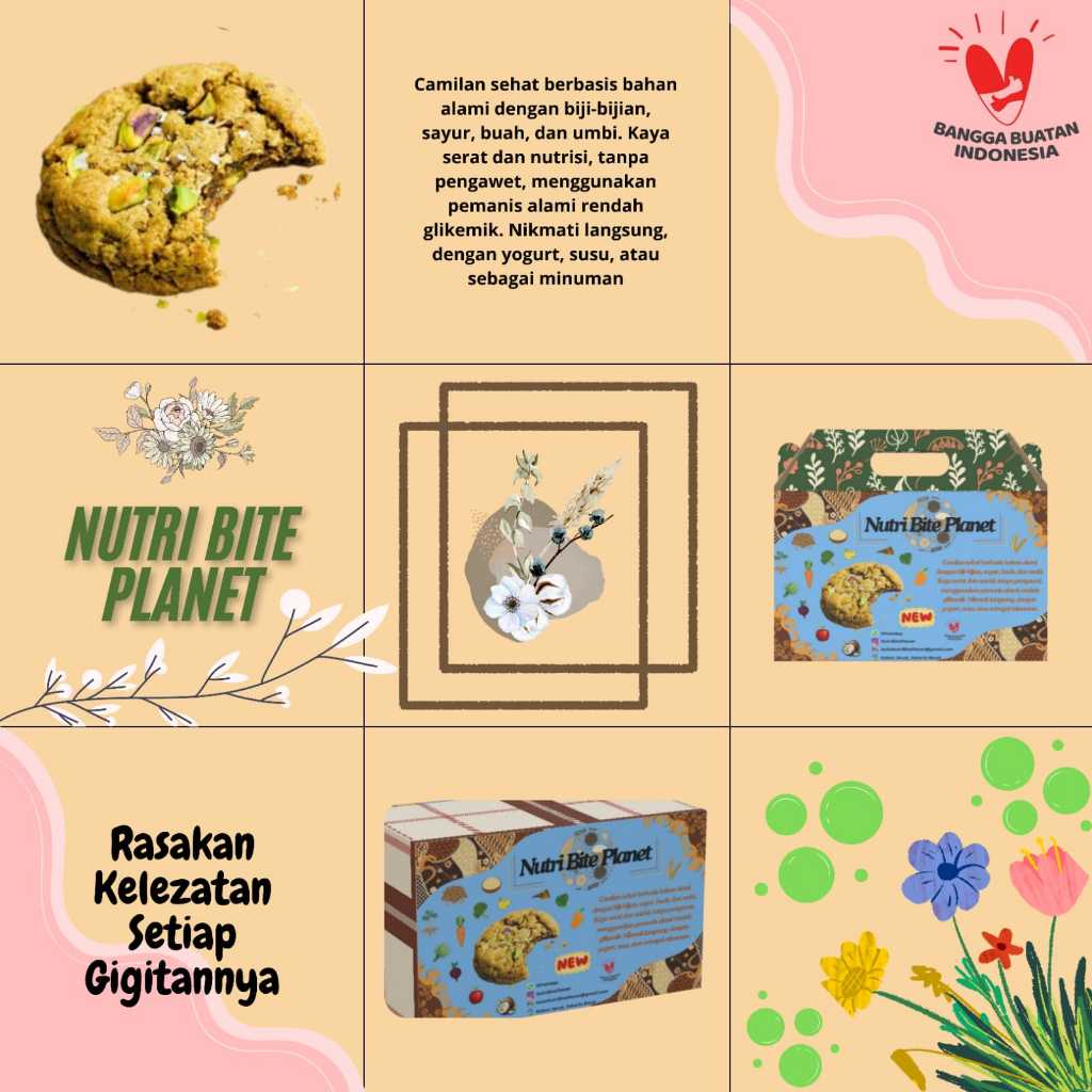 

Nutri Bite Planet Healthy Cookies with Natural Ingredients and Selected Quality Spices 1 pcs