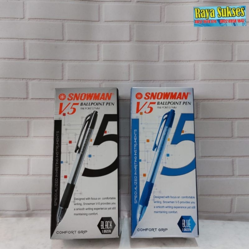 

Pena Snowman V.5 Hitam dan Biru/ Ballpoint pen/Pulpen/Pena Cekrek