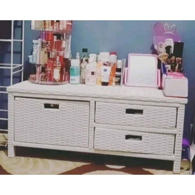 MEJA TV ROTAN SINTETIS MINIMALIS LACI 3