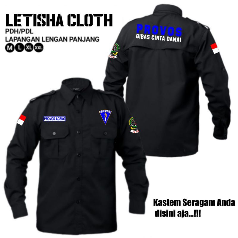 kemeja provos gibas//kemeja gibas//kemeja ormas gibas//provost gibas//seragam ormas gibas//seragam g