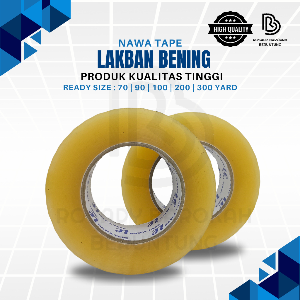 

Lakban Bening/Solasi Bening/isolasi Bening / selotip bening / Merk NAWA 70 YARD 02