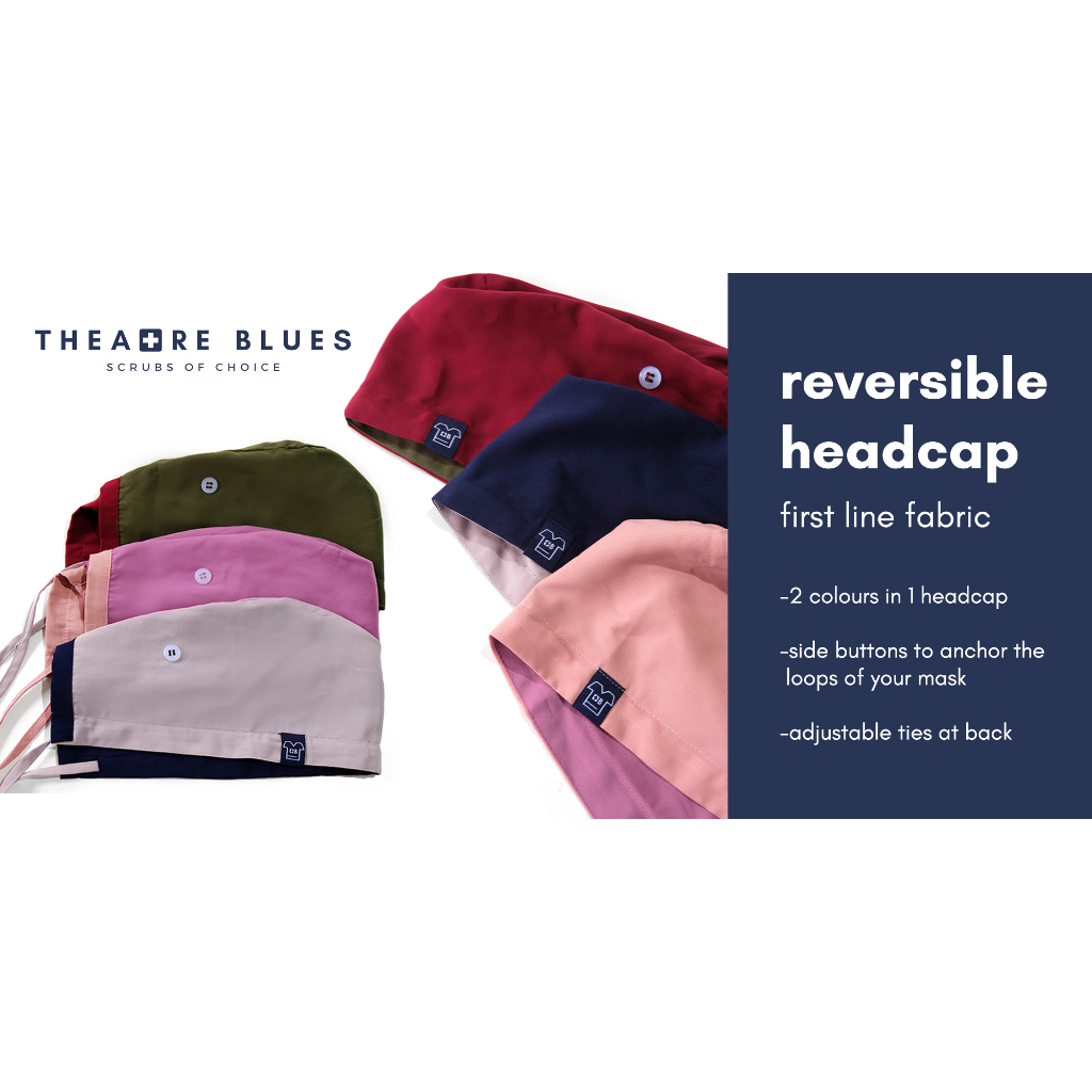FIRST LINE - Topi Bedah HEADCAP REVERSIBLE Theatre Blues