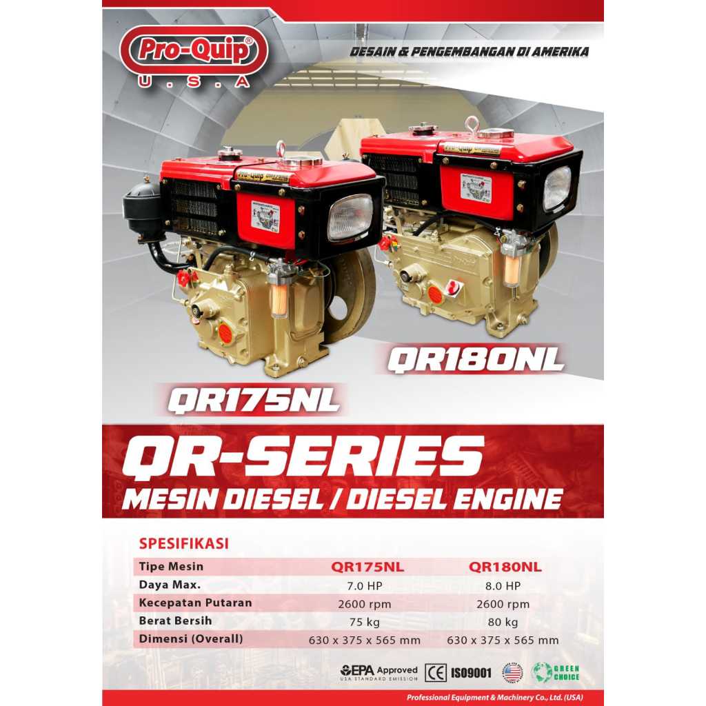 Mesin Diesel / Diesel Engine QR175NL Proquip