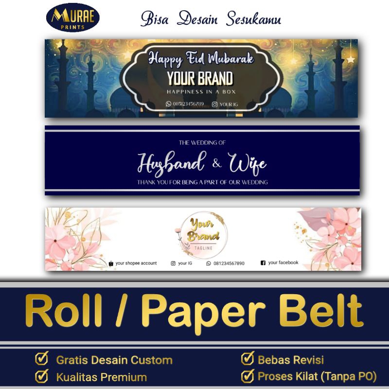 

[TERMURAH] ROLL HIJAB | ROLL HIJAB CUSTOM | ROLL HIJAB KERTAS | PAPER BELT CUSTOM | ROLL PRODUK | CUSTOM PAPER BELT | ROLL PAPER SOUVENIR | ROLL PAPER | LABEL ROLL