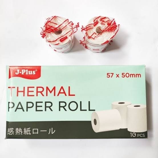 

J-PLUS Kertas Thermal 57x47 57x48 57x50 MM Printer thermal roll EDC 57 x 47 57 x 48 57 x 50 JPLUS Thermal Kertas (10 Roll)
