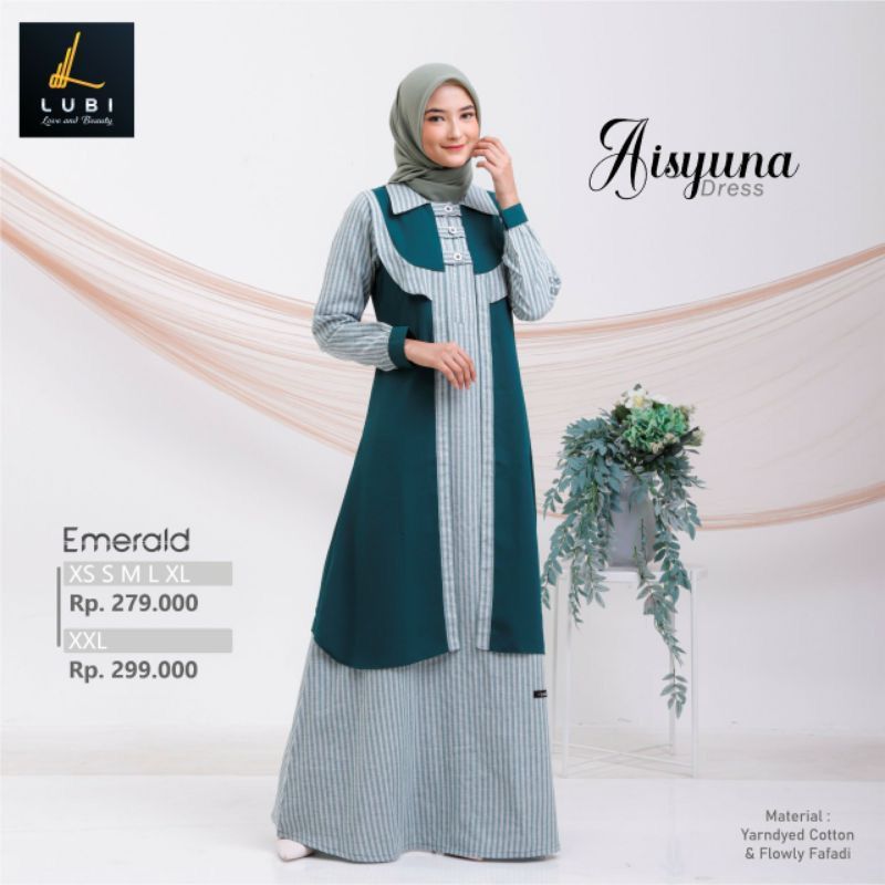 Promo Gamis Lubi Aisyuna Emerald S