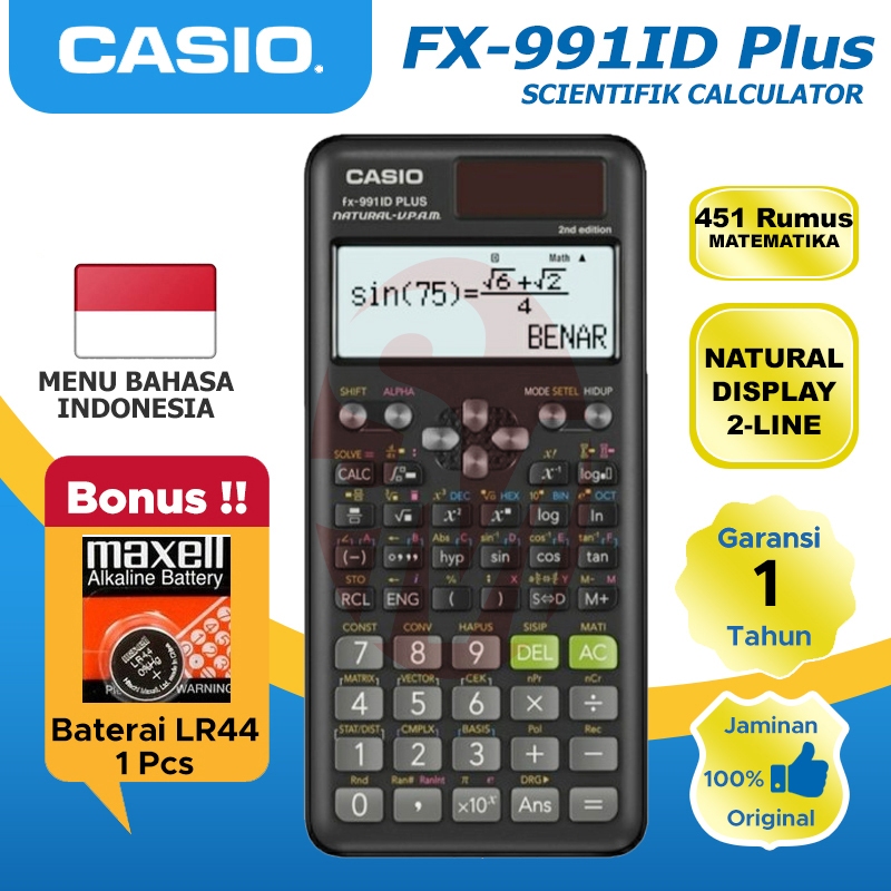 

KALKULATOR CASIO FX 991 ID Plus - 2nd Edition