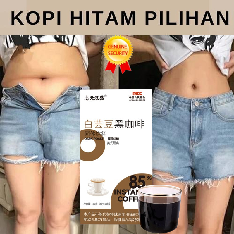 

2g X 10pcs 1 Kotak Kopi Hitam L-Karnitin Kopi Diet Enzim Pelangsing Tubuh Penghancur Lemak Instan Premium Original Slimming Weight Loss Black Coffee Detox Slimming