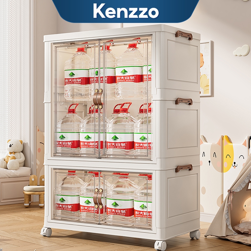 Kenzzo Lemari Pakaian Anak /Lemari bayi Plastik /  Lemari Pakaian Plastik/ Laci Plastik