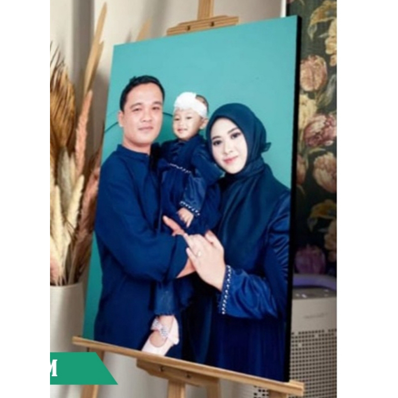 CETAK FOTO  (60X40) SUDAH SAMA BINGKAI KAYU ANTI AIR
