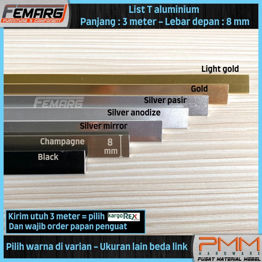 List T aluminium FEMARG | list aluminium T