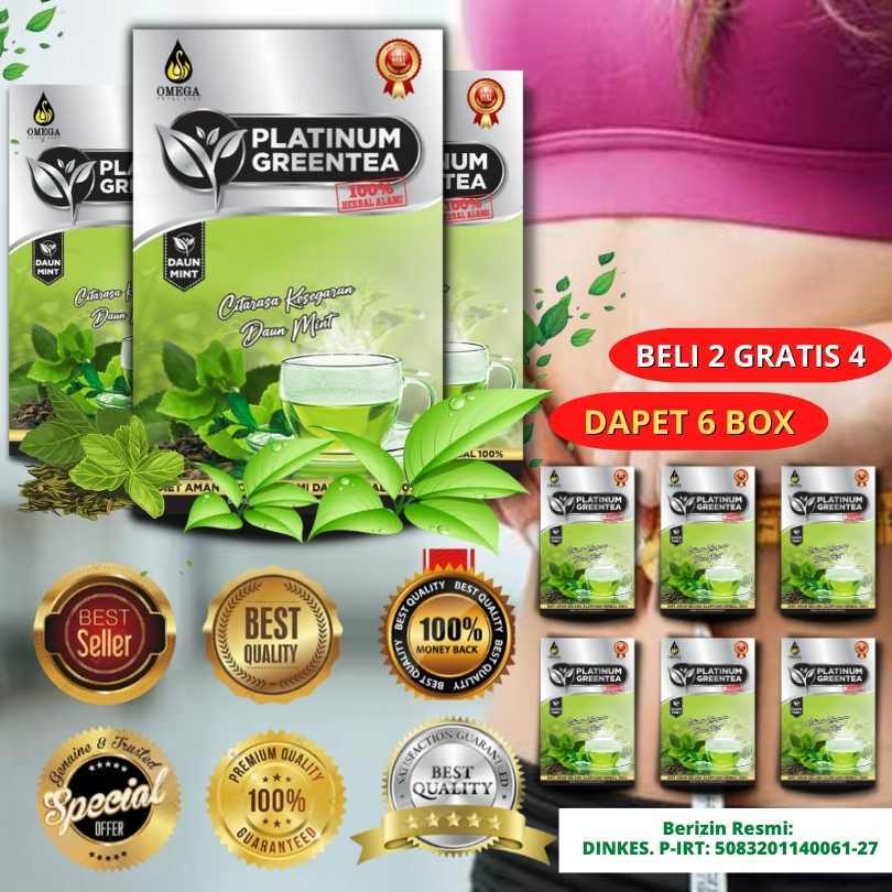 

Pelangsing Badan Terlaris Platinum GreenTea Herbal Dan Halal