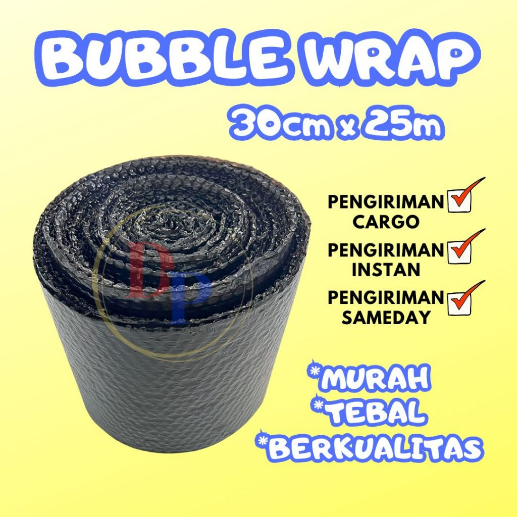 

Bubble Wrap Hitam Premium 30cm x 25m - Bubble Wrap Packing Waterproof