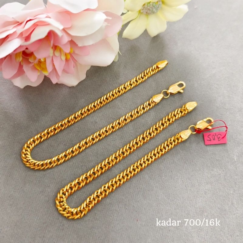 gelang sisik naga model polos emas asli kadar 700