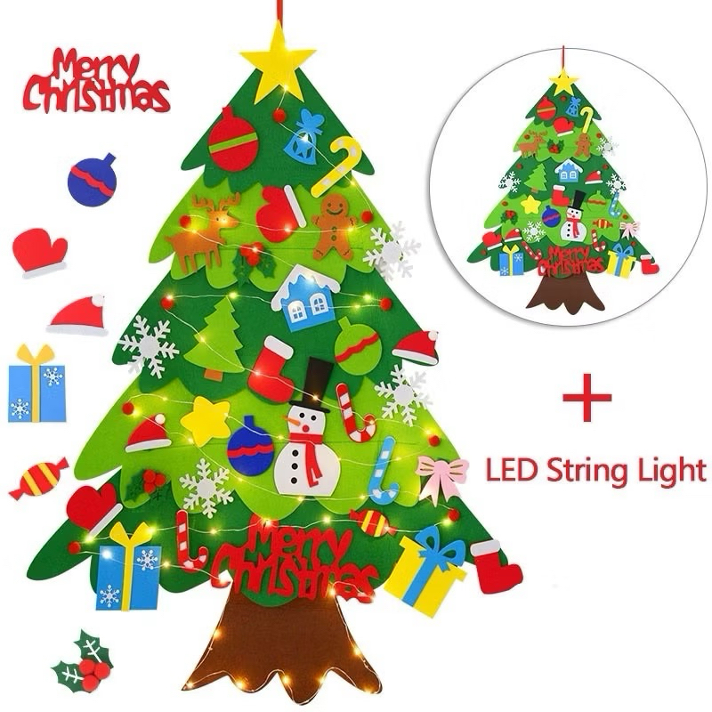 HIASAN DIY CHRISTMAS TREE FREE BONUS LAMPU LED POHON NATAL BUSA GABUS STRING LIGHT TEMPEL SANTA KADO